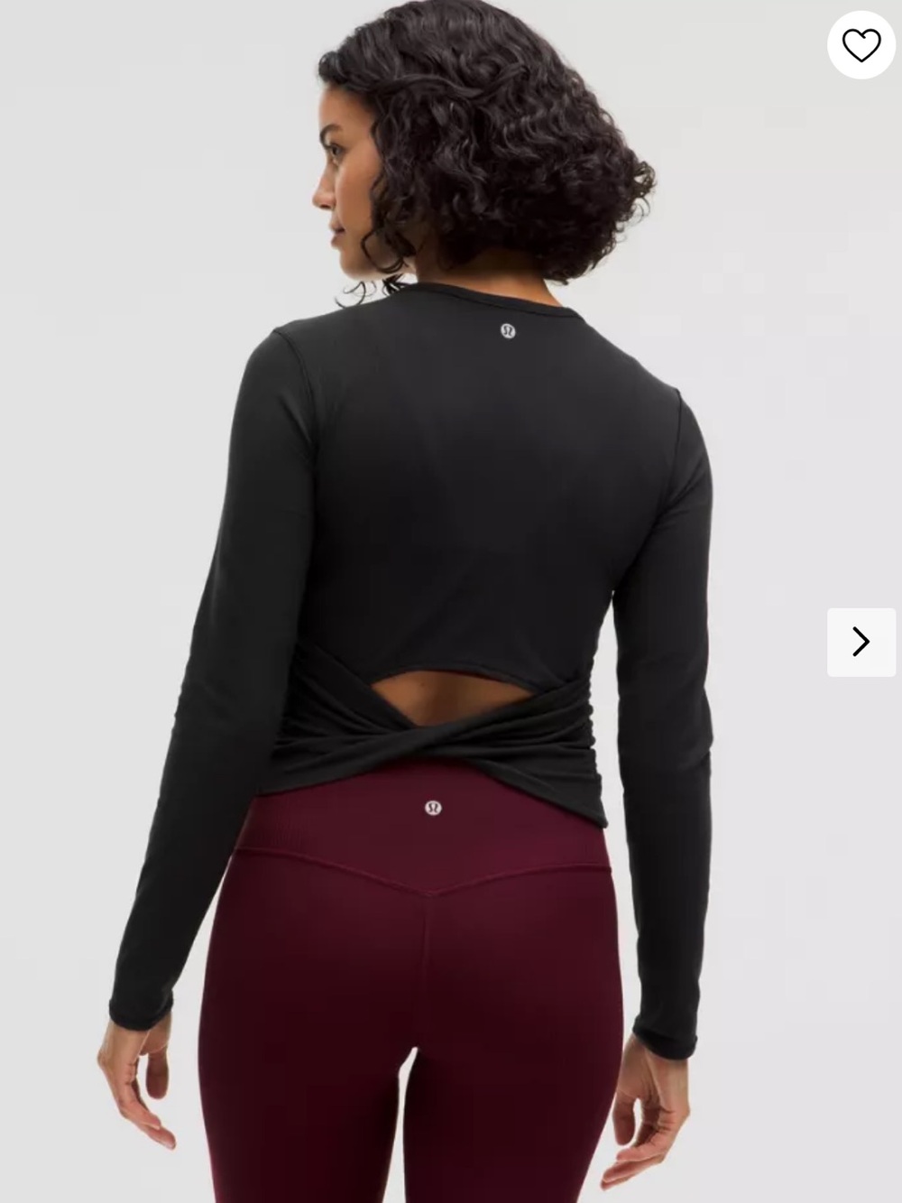 LULULEMON All It Takes Back-Twist Ribbed Long-Sleeve Shirt Black SZ 8 BRAND NEW